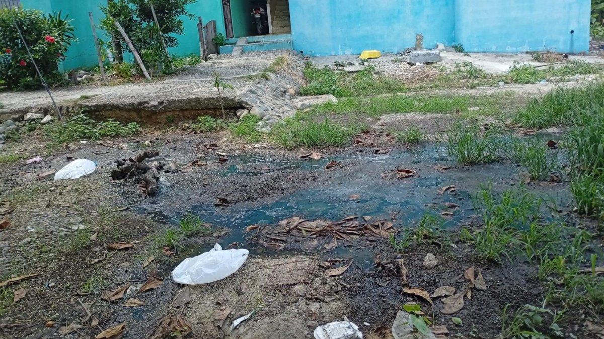 Denuncian insalubridad por pozos sépticos desbordados en sector Villa Progreso, Los Alcarrizos