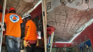 Colapsa parte del techo de una edificación en San Pedro de Macorís y deja tres heridos
