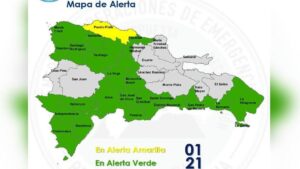 Aguaceros en gran parte de RD con 22 provincias en alerta en prevención de inundaciones