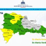 Mapa de amarillo y verde: COE eleva a 25 las provincias en alerta; continuarán aguaceros
