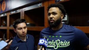 Junior Caminero tras la serie cuesta arriba: «Para mí ya pasaron estos días, el día uno comienza el lunes»