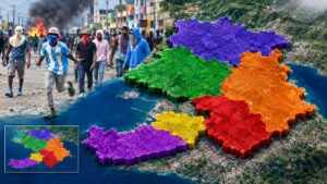 Gobierno muestra mapa evidencia bandas haitianas contronal el 90% de Puerto Príncipe y cobran peajes